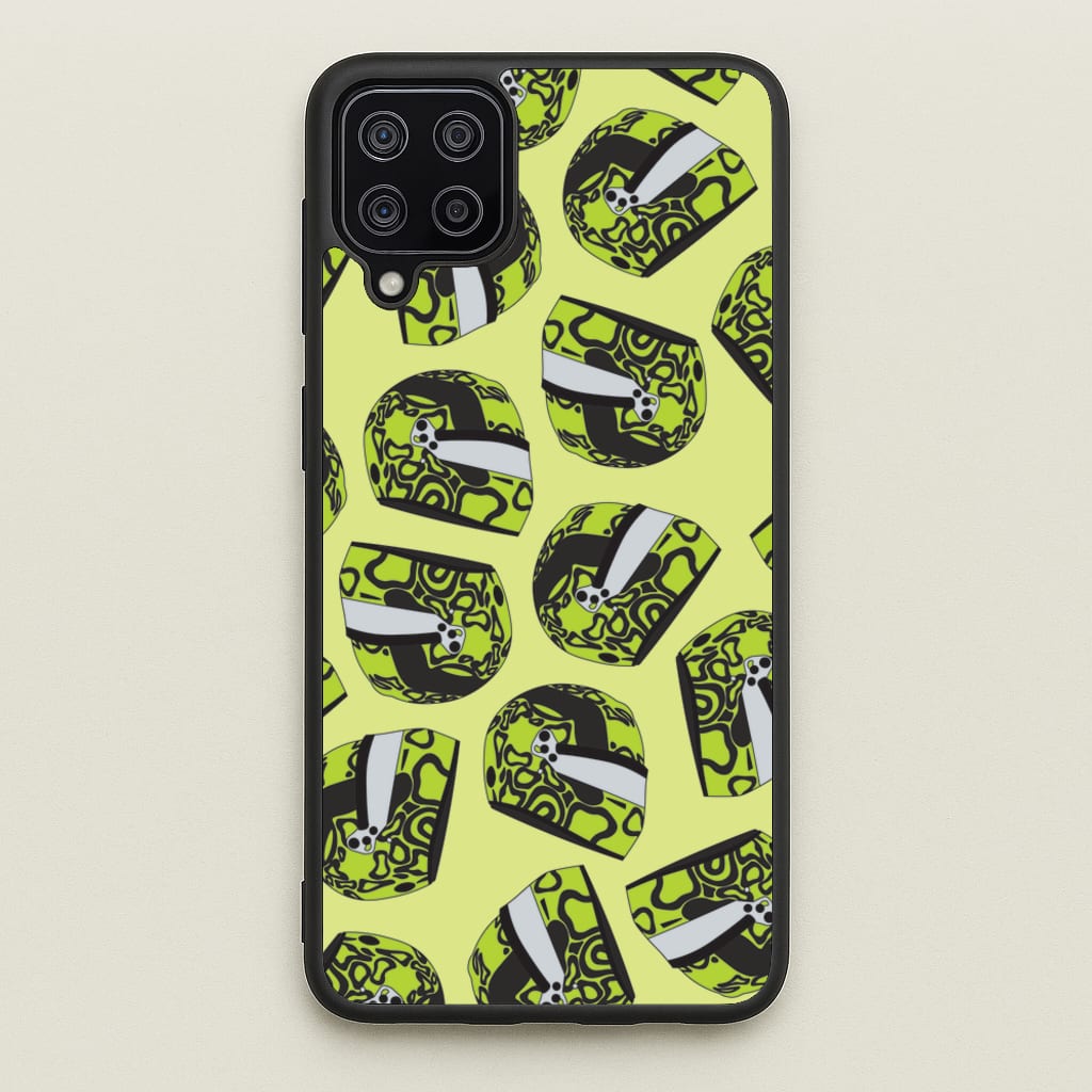 Lando Helmet Pattern - F1 Phone Case for Galaxy A12