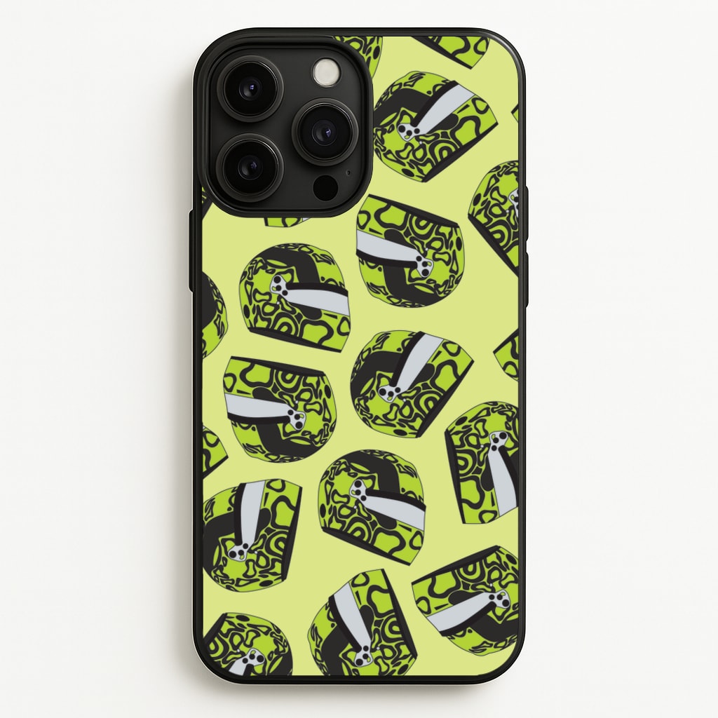 Lando Helmet Pattern - F1 Phone Case for iPhone 13 Pro Max