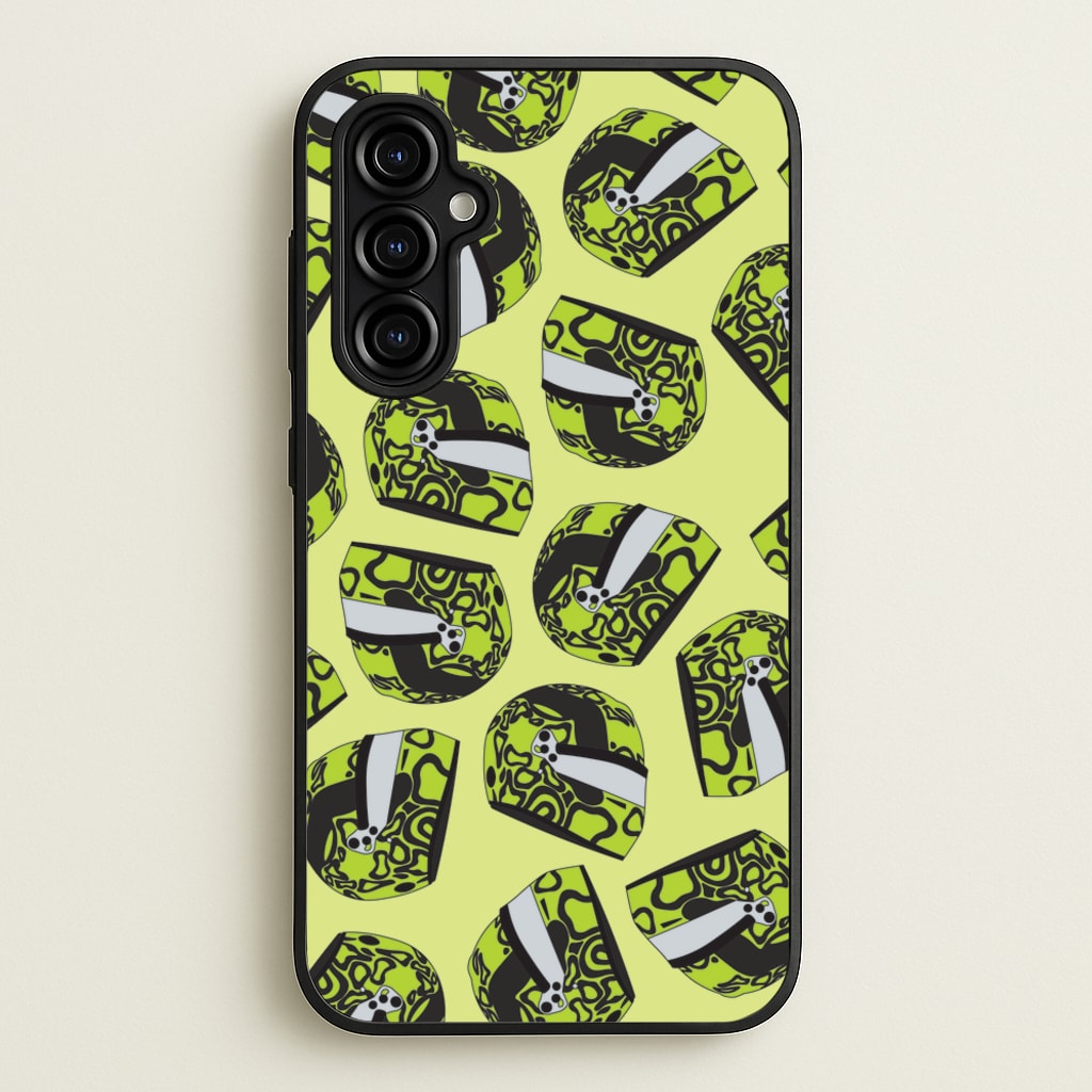 Lando Helmet Pattern - F1 Phone Case for Galaxy A54
