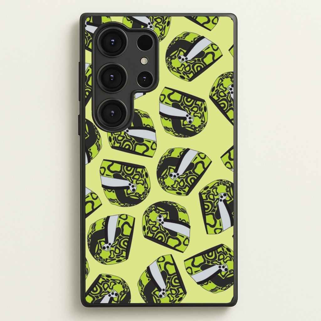 Lando Helmet Pattern - F1 Phone Case for Galaxy S25 Ultra