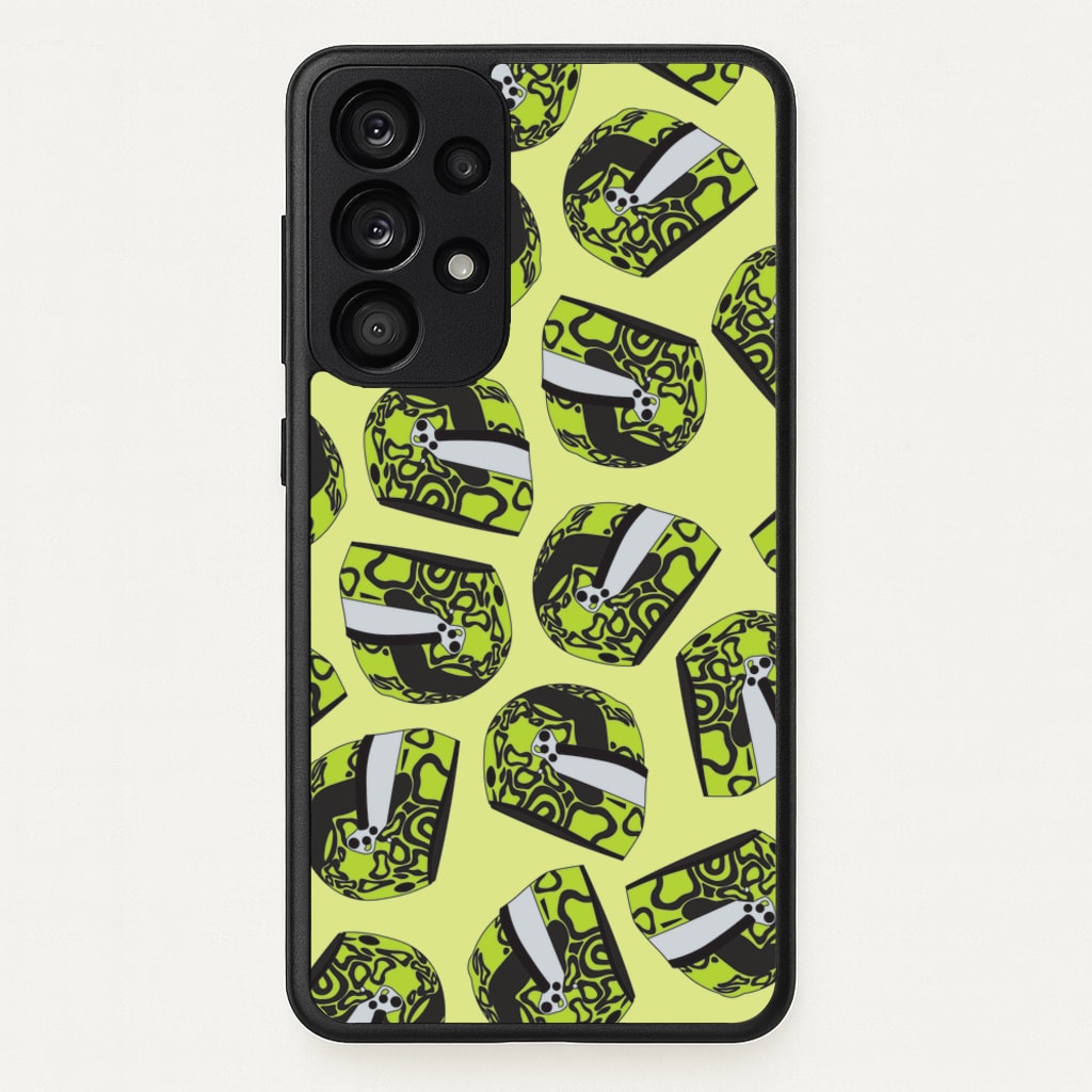Lando Helmet Pattern - F1 Phone Case for Galaxy A53