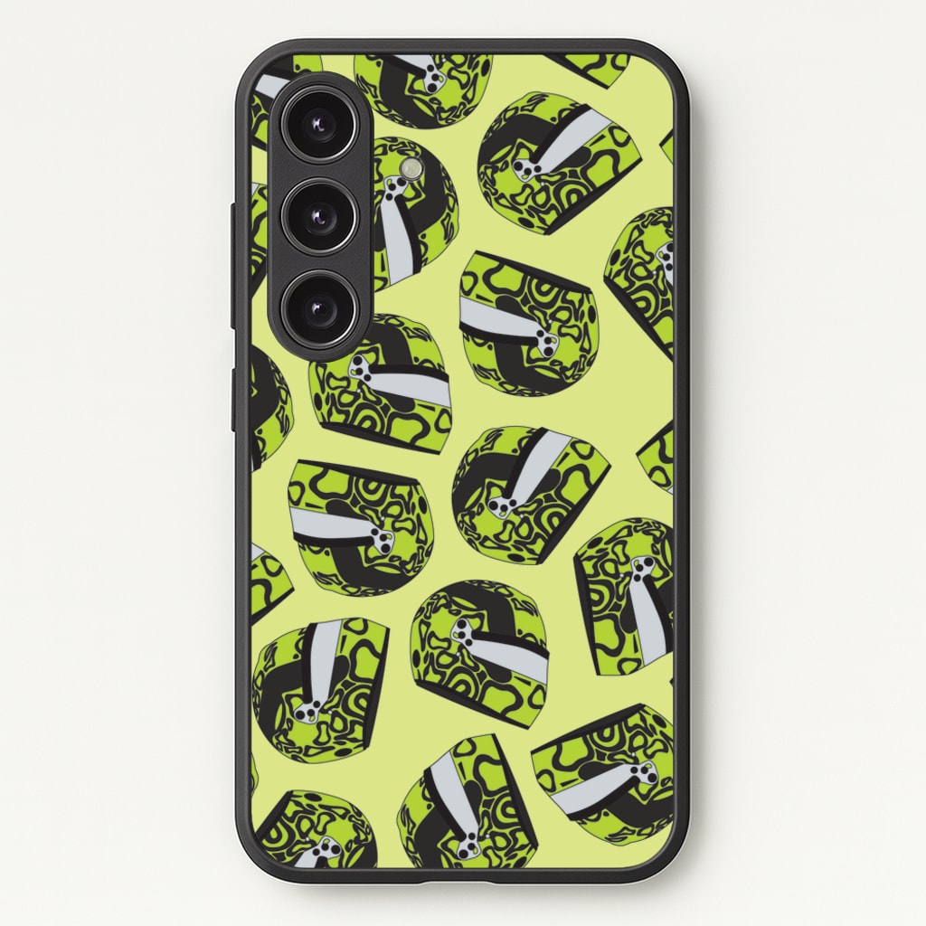 Lando Helmet Pattern - F1 Phone Case for Galaxy S24