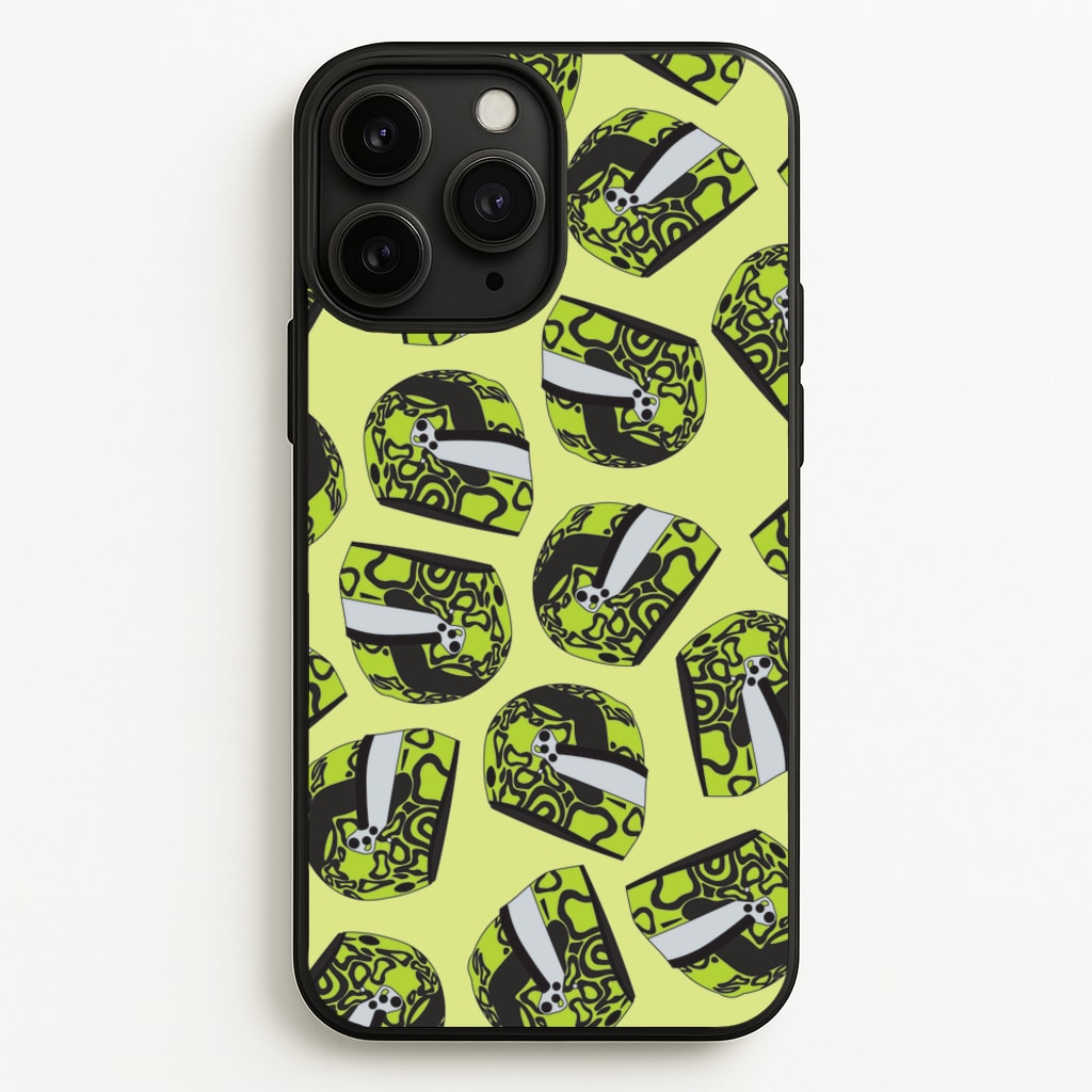 Lando Helmet Pattern - F1 Phone Case for iPhone 11 Pro
