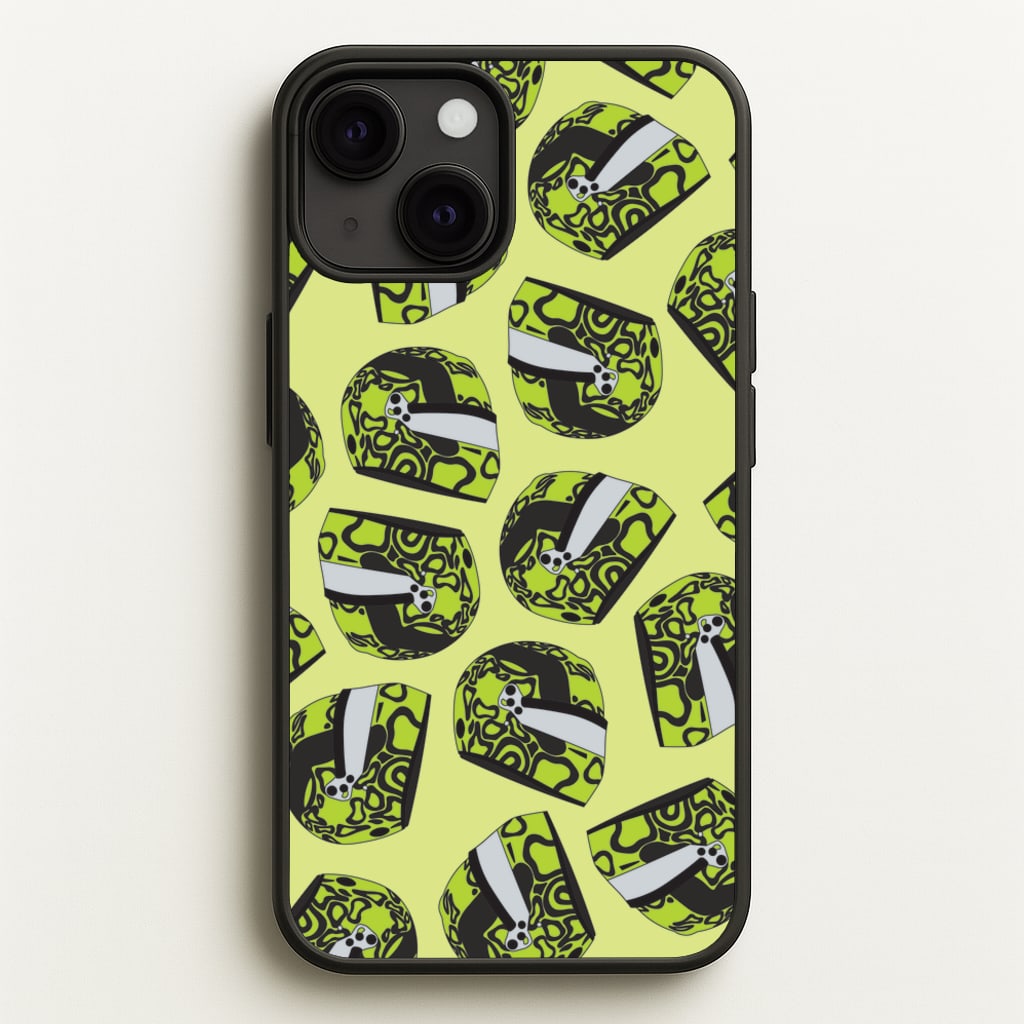 Lando Helmet Pattern - F1 Phone Case for iPhone 13