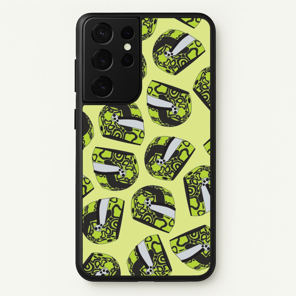Lando Helmet Pattern - F1 Phone Case for Galaxy S21 Ultra