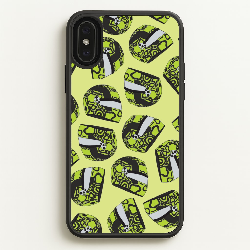 Lando Helmet Pattern - F1 Phone Case for iPhone XS Max