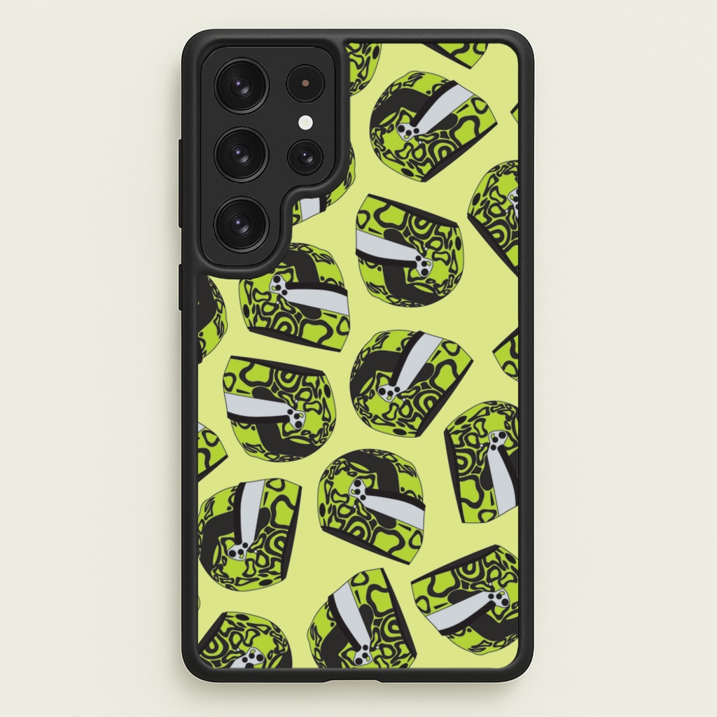 Lando Helmet Pattern - F1 Phone Case for Galaxy S23 Ultra