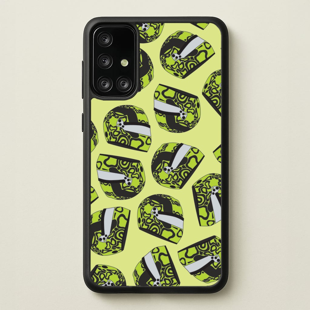 Lando Helmet Pattern - F1 Phone Case for Galaxy A71