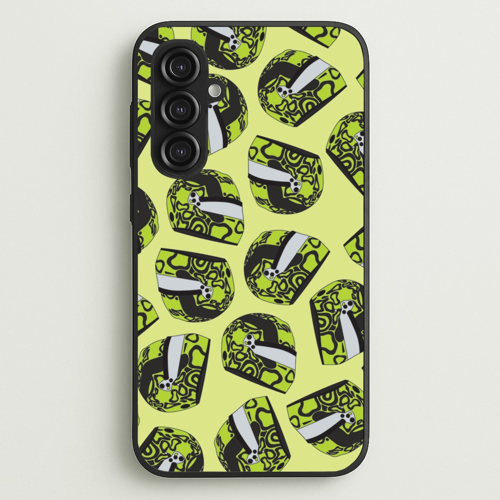 Lando Helmet Pattern - F1 Phone Case for Galaxy S23FE