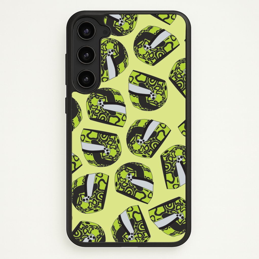 Lando Helmet Pattern - F1 Phone Case for Galaxy S23 Plus