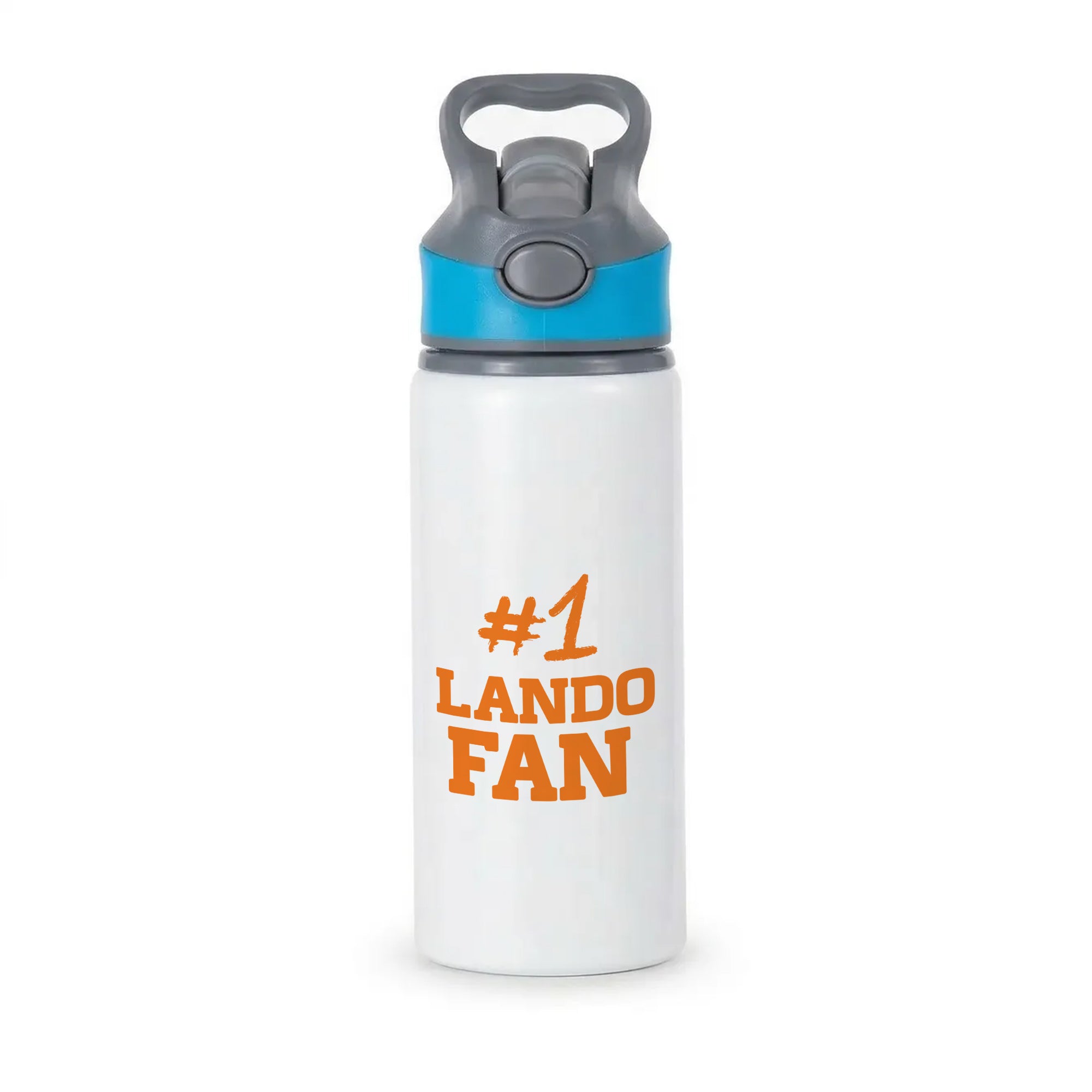 #1 Lando Fan Active Water Bottle - Blue