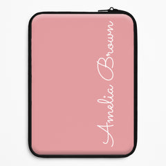 Dust Pink Personalised Laptop Sleeve
