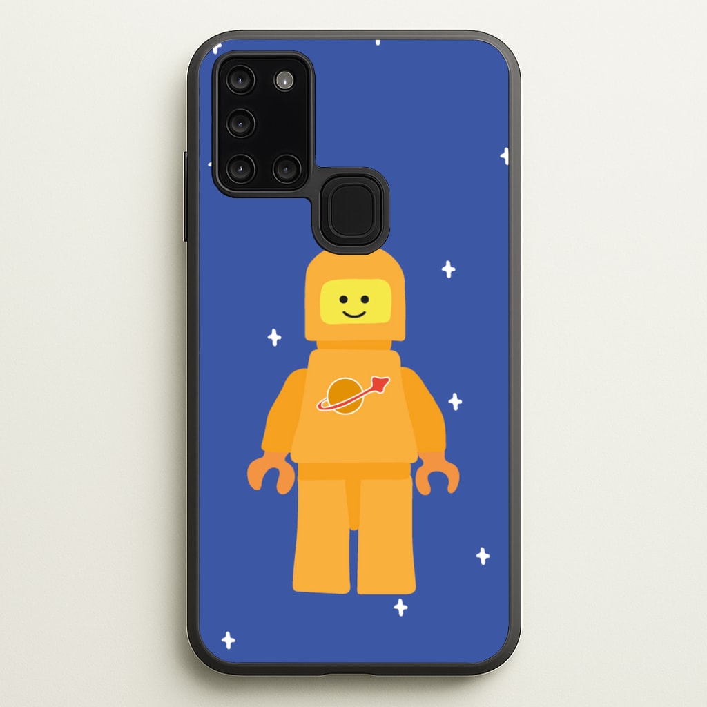 Astronaut - Bricks - Bricks Phone Case for Galaxy A21s