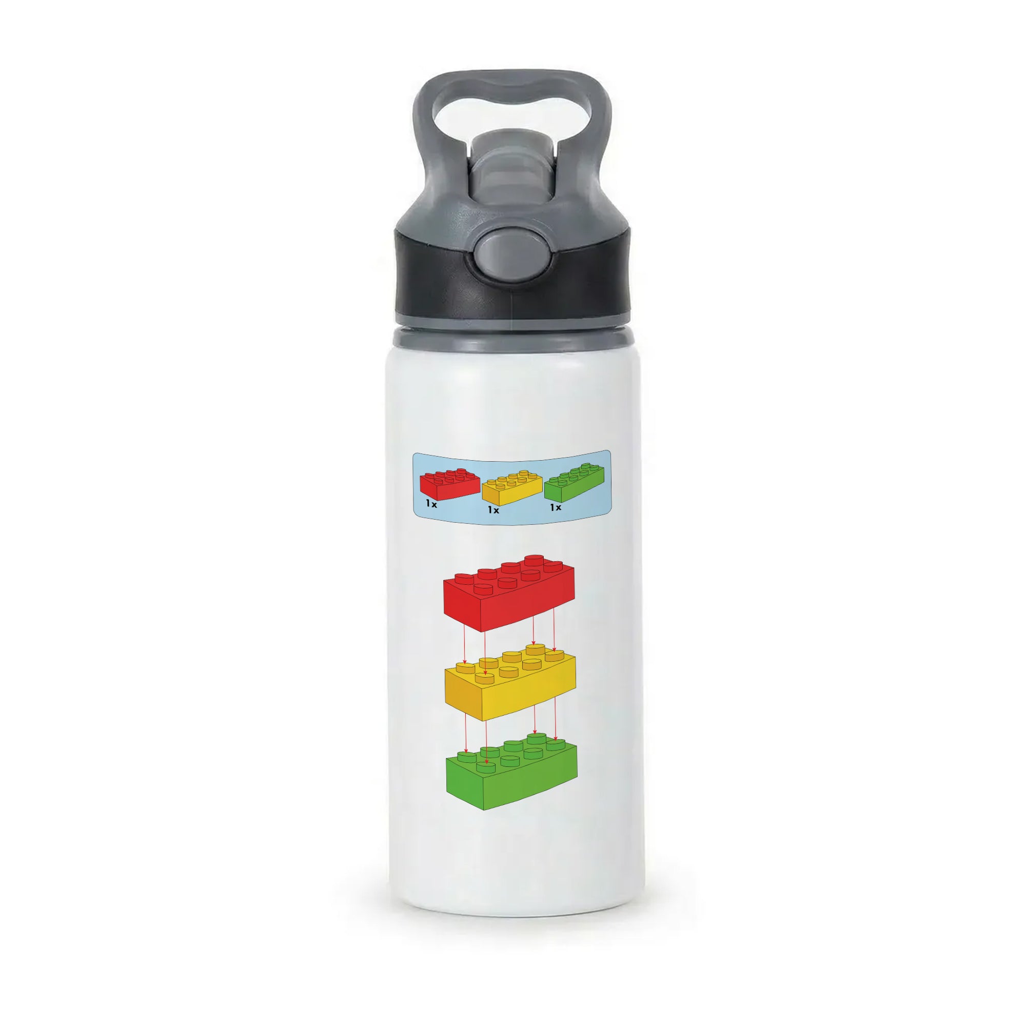 Bricks Instruction Set Active Water Bottle - Black