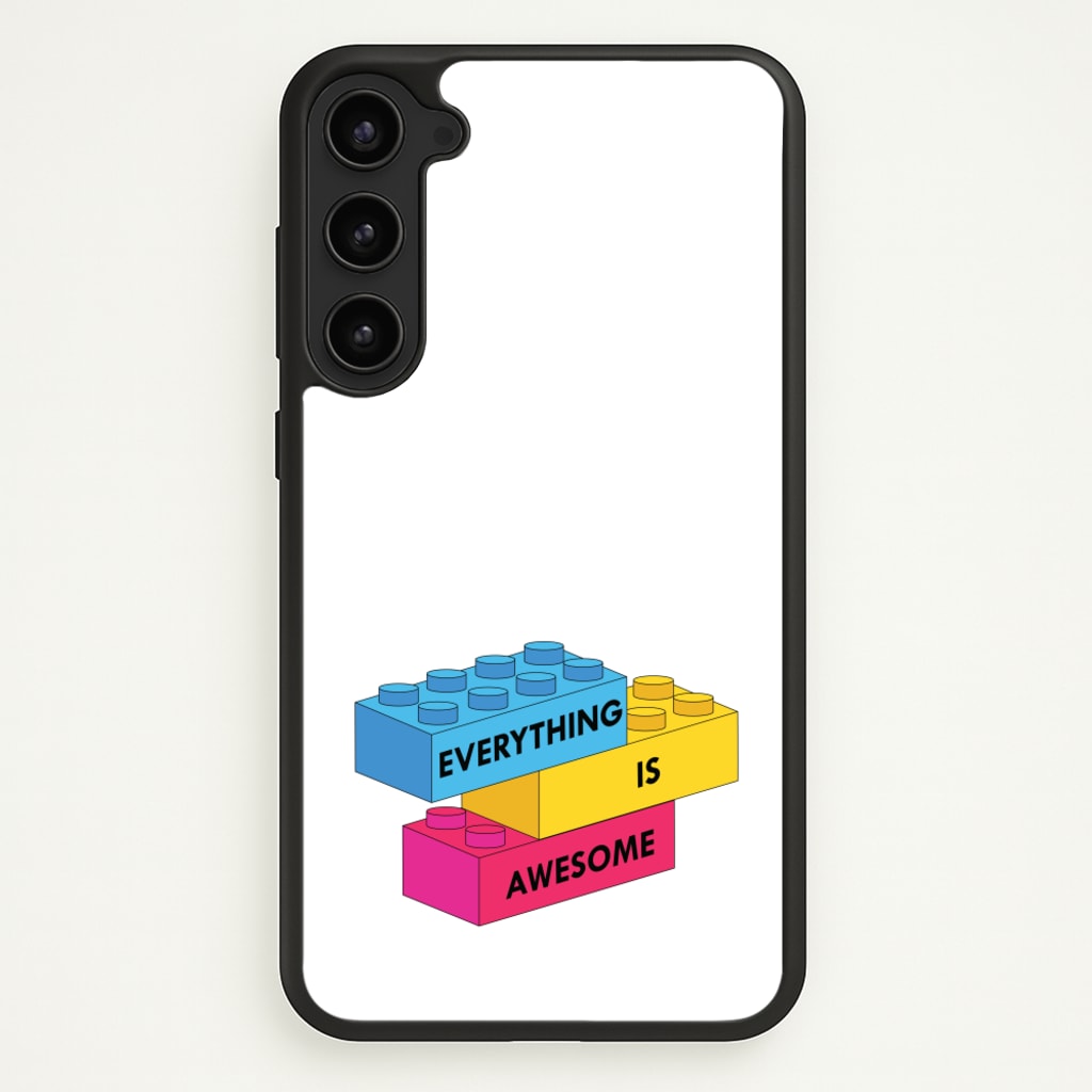 Everything Is Awesome Bricks - Bricks Phone Case for Galaxy S23
