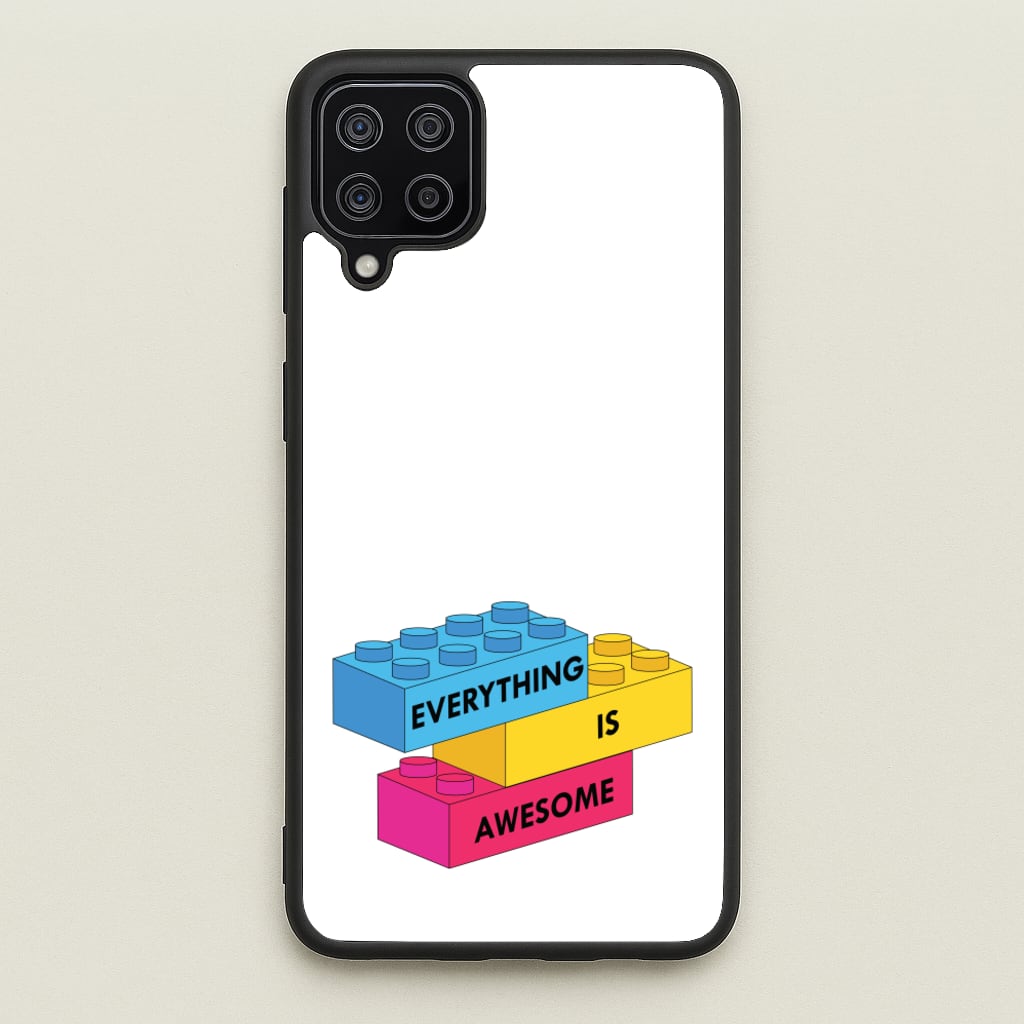 Everything Is Awesome Bricks - Bricks Phone Case for Galaxy A12
