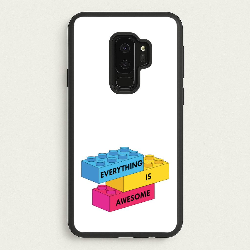 Everything Is Awesome Bricks - Bricks Phone Case for Galaxy S9 Plus