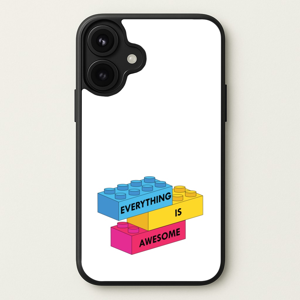 Everything Is Awesome Bricks Phone Case for iPhone 17