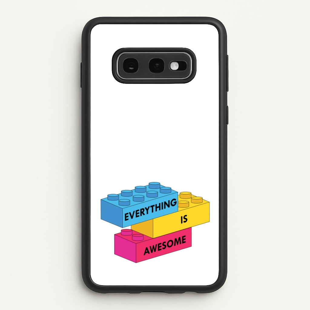 Everything Is Awesome Bricks - Bricks Phone Case for Galaxy S10e