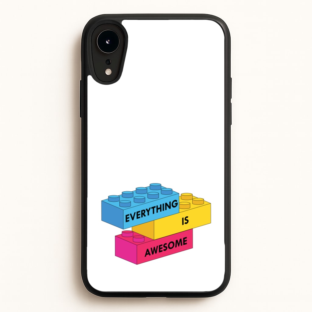 Everything Is Awesome Bricks - Bricks Phone Case for iPhone XR