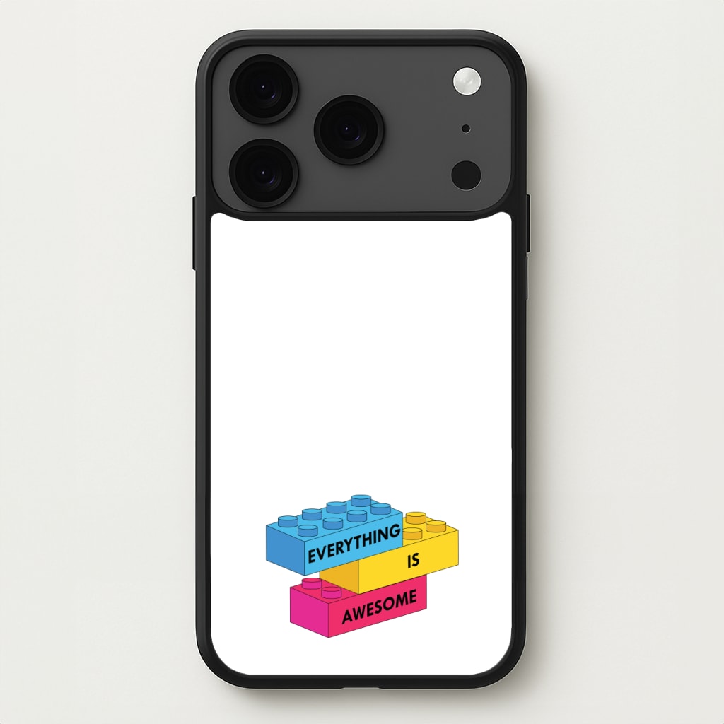 Everything Is Awesome Bricks Phone Case for iPhone 17 Pro Max