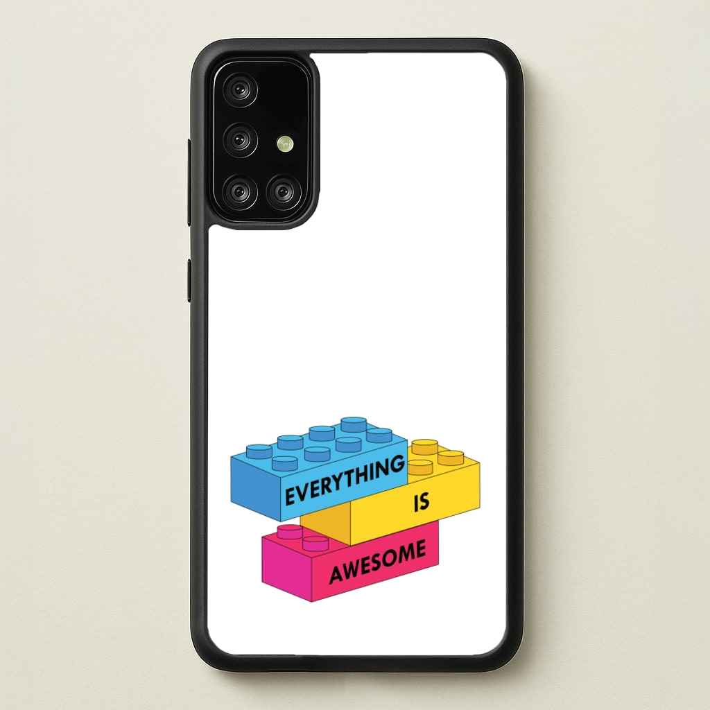 Everything Is Awesome Bricks - Bricks Phone Case for Galaxy A71