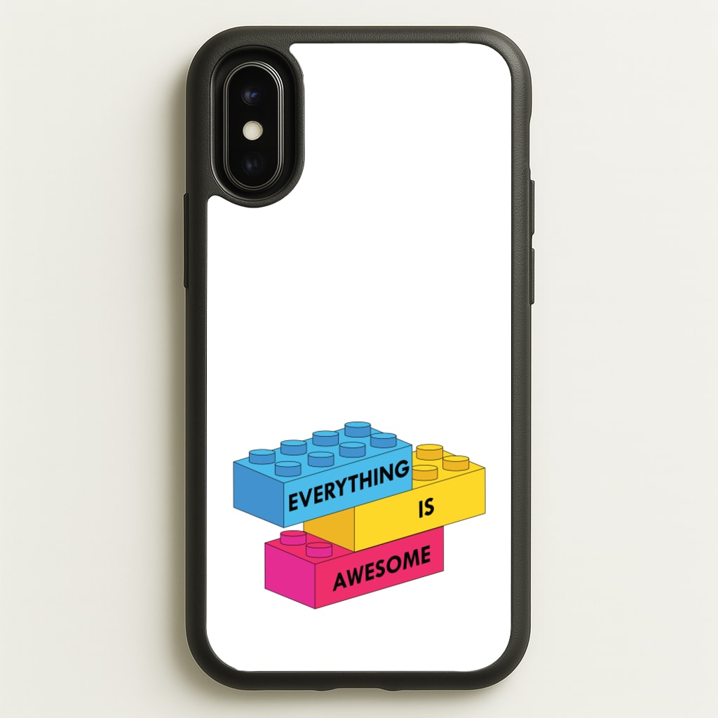 Everything Is Awesome Bricks - Bricks Phone Case for iPhone X / XS