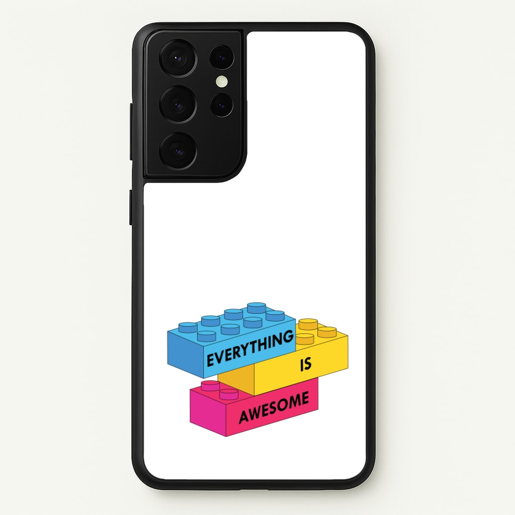 Everything Is Awesome Bricks - Bricks Phone Case for Galaxy S21 Ultra