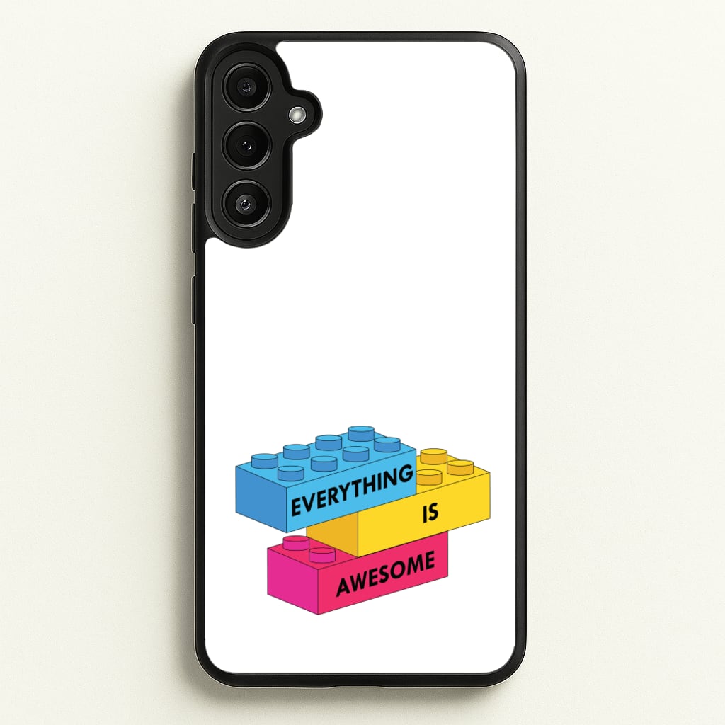 Everything Is Awesome Bricks - Bricks Phone Case for Galaxy A34