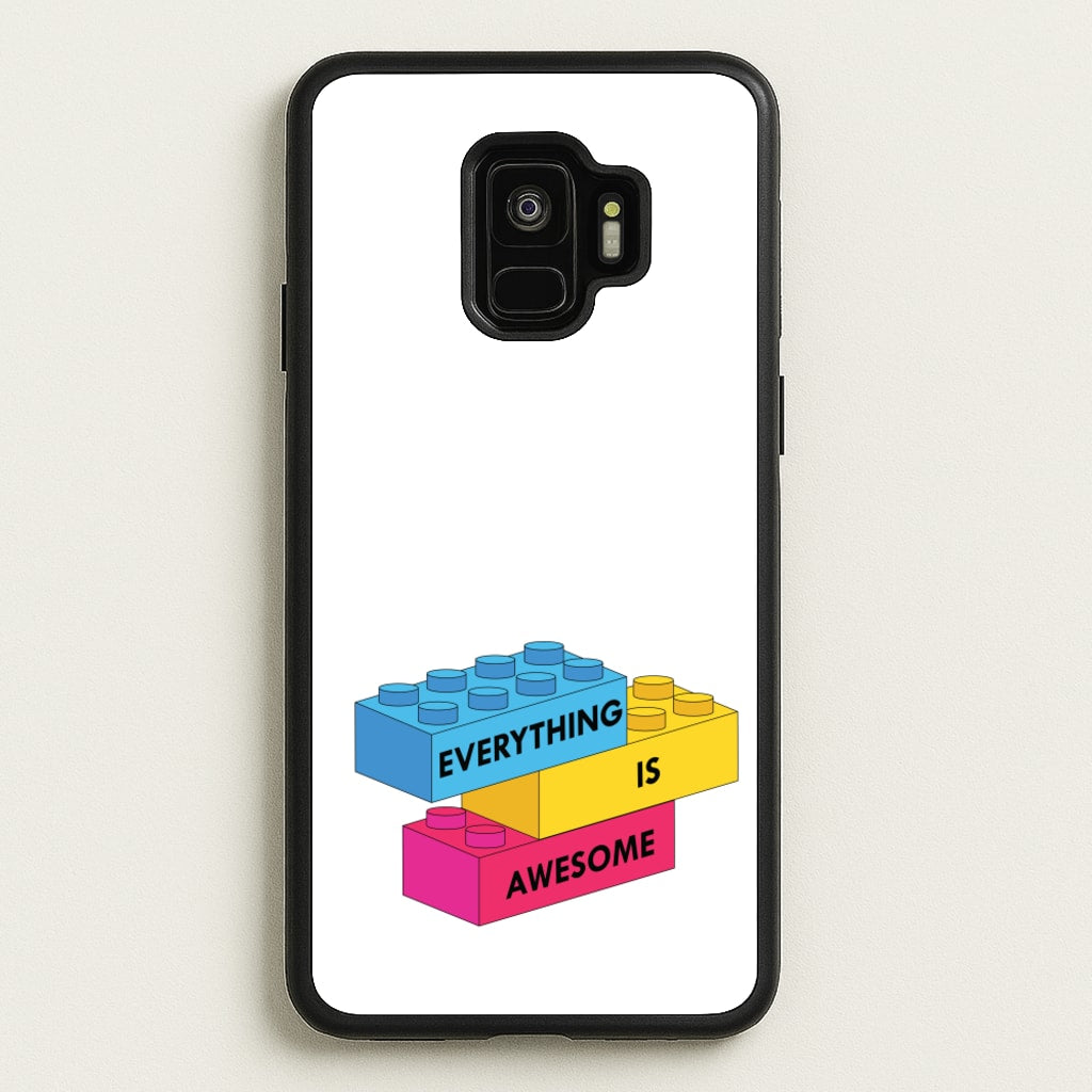 Everything Is Awesome Bricks - Bricks Phone Case for Galaxy S9