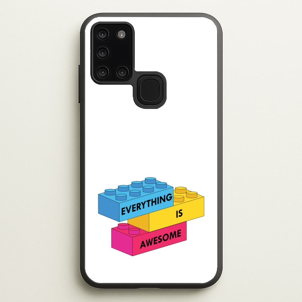 Everything Is Awesome Bricks - Bricks Phone Case for Galaxy A21s