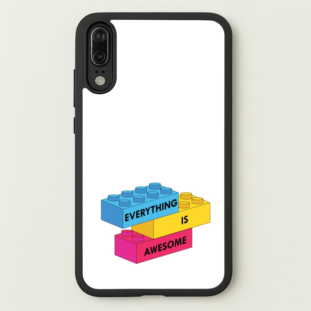Everything Is Awesome Bricks - Bricks Phone Case for Huawei P20