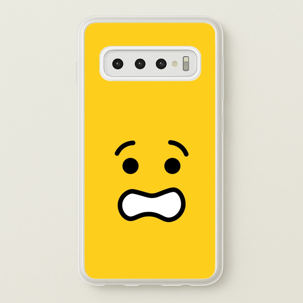Brick Face Worried - Bricks Phone Case for Galaxy S10 Plus