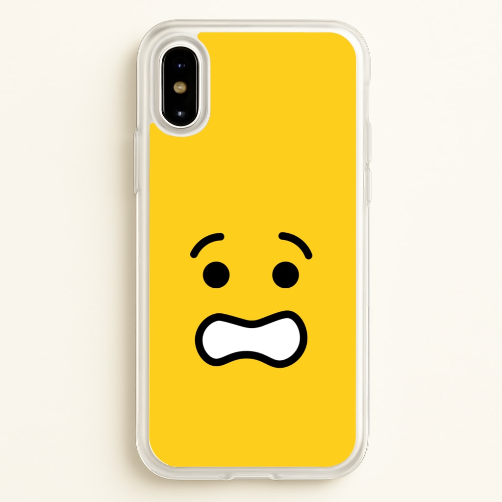 Brick Face Worried - Bricks Phone Case for iPhone X / XS