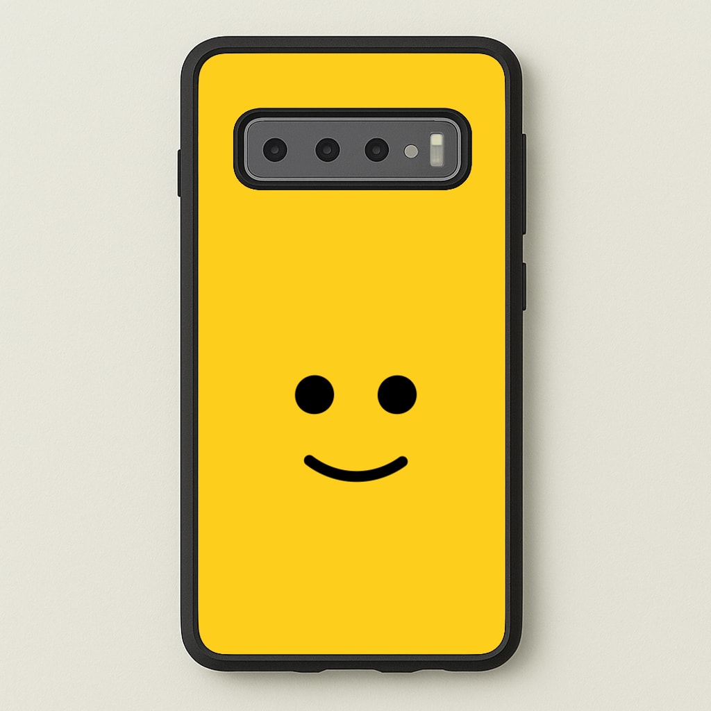 Brick Face Smile - Bricks Phone Case for Galaxy S10
