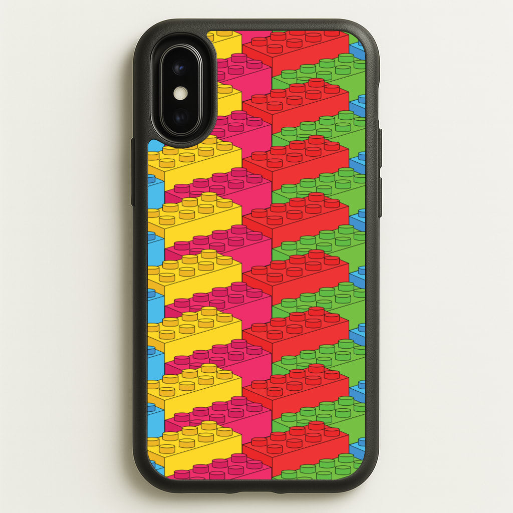 Bricks Isometric Pattern - Bricks Phone Case for iPhone X / XS