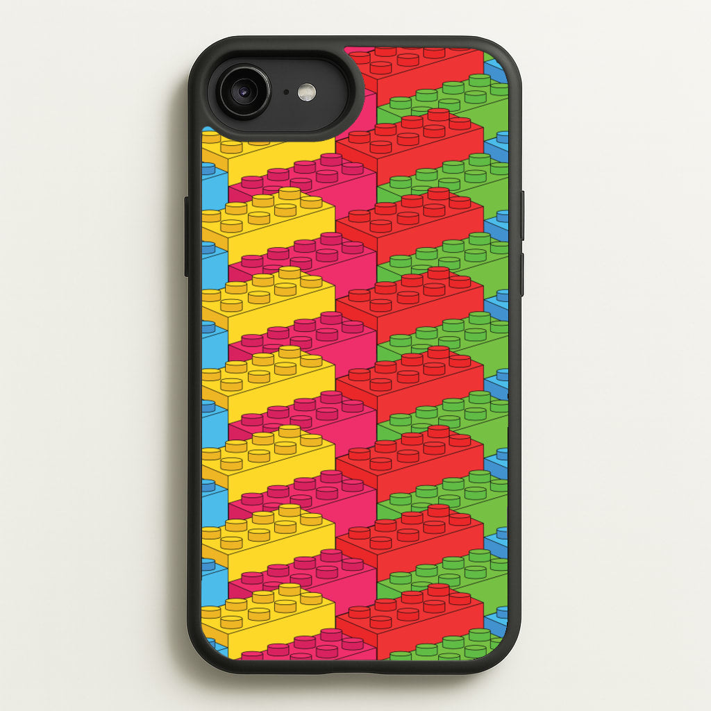 Bricks Isometric Pattern - Bricks Phone Case for iPhone 6 Plus / 7 Plus / 8 Plus