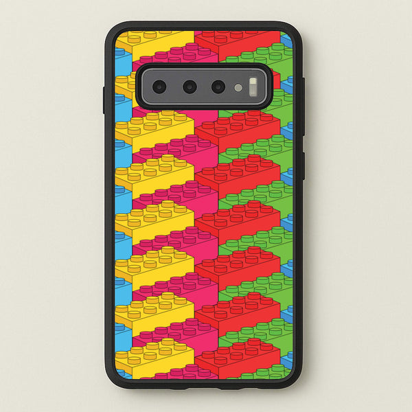 Bricks Isometric Pattern - Bricks Phone Case for Galaxy S10