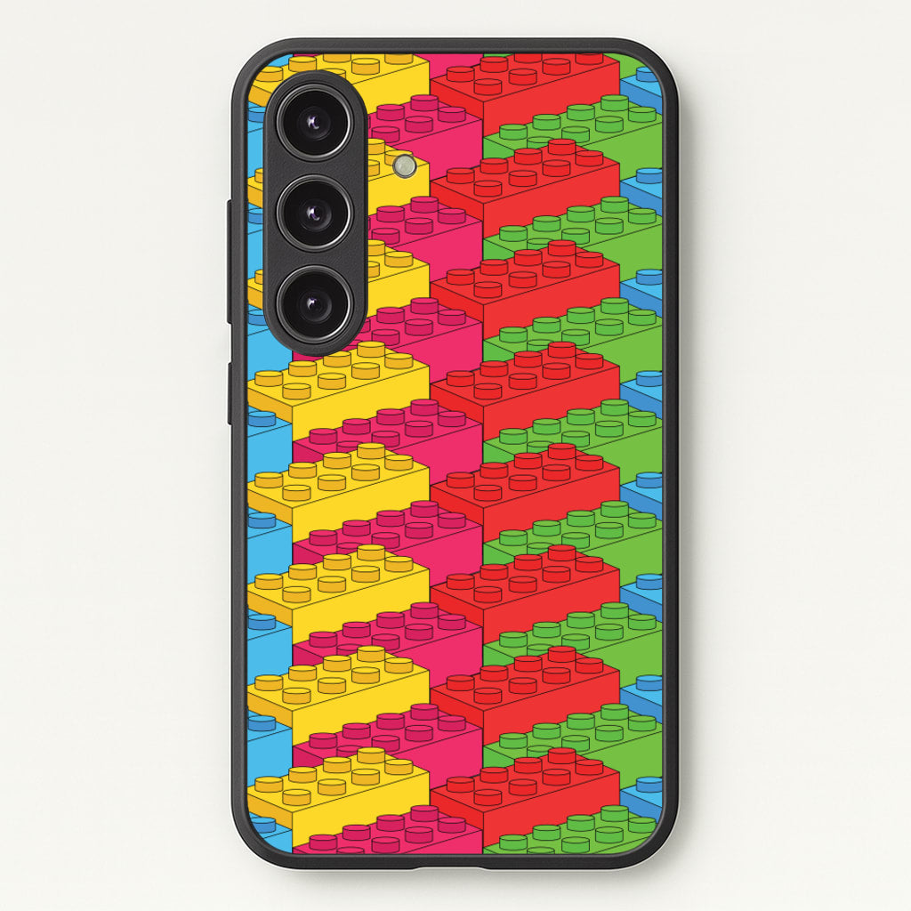 Bricks Isometric Pattern - Bricks Phone Case for Galaxy S25