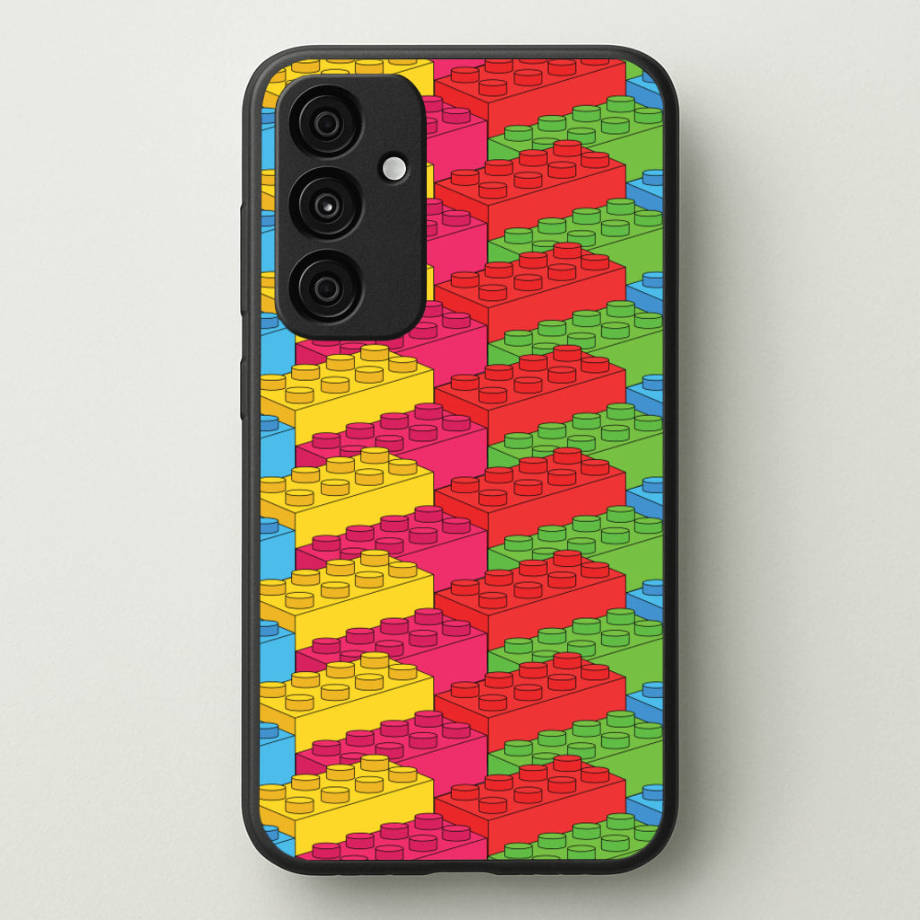 Bricks Isometric Pattern - Bricks Phone Case for Galaxy A35