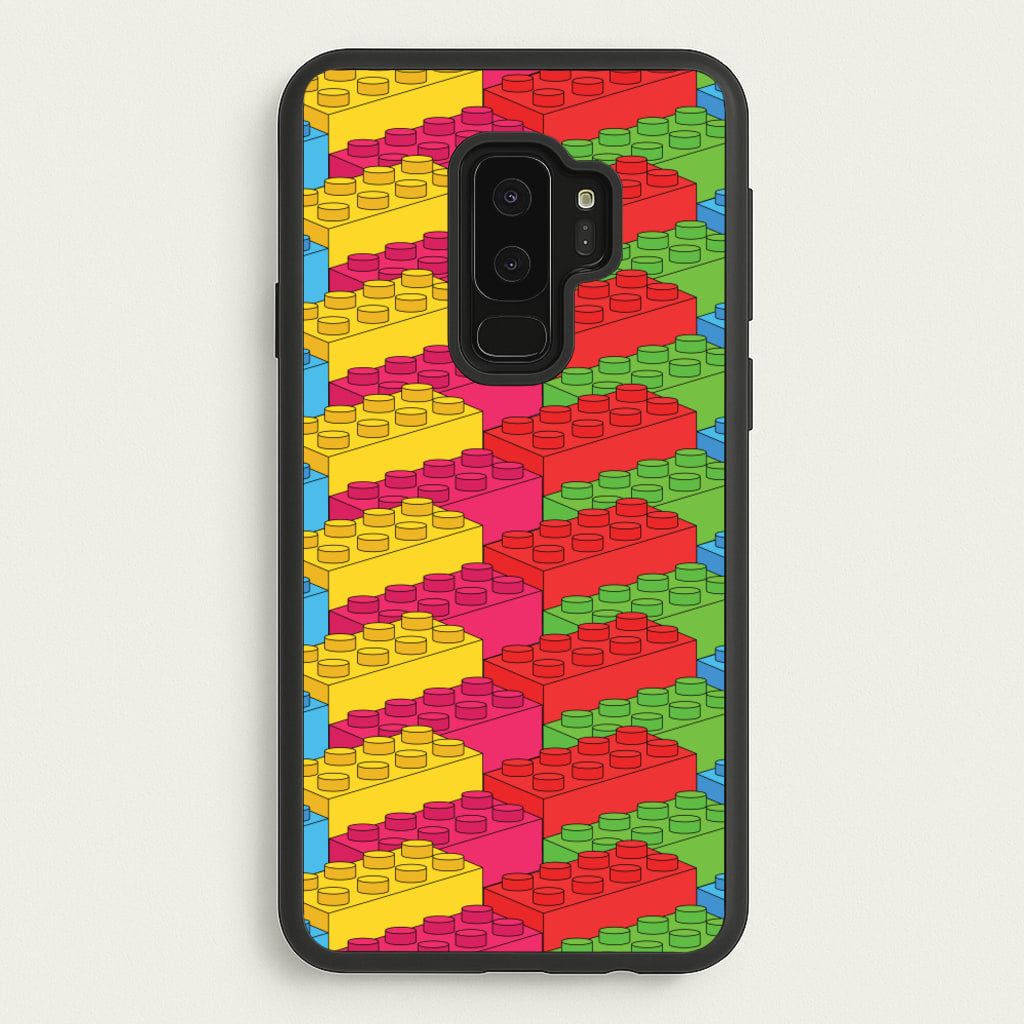 Bricks Isometric Pattern - Bricks Phone Case for Galaxy S9 Plus