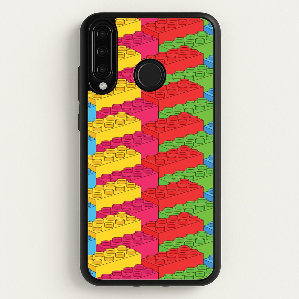 Bricks Isometric Pattern - Bricks Phone Case for Huawei P30 Lite