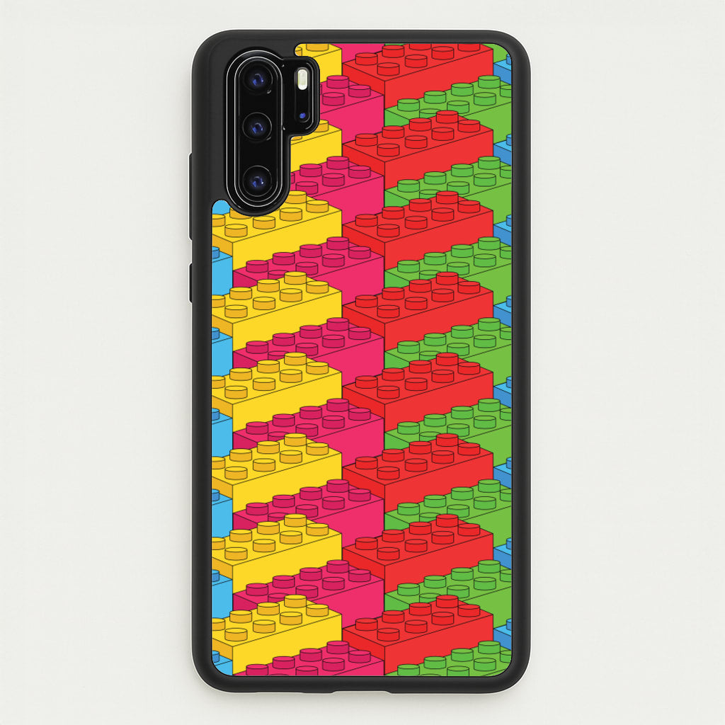 Bricks Isometric Pattern - Bricks Phone Case for Huawei P30 Pro