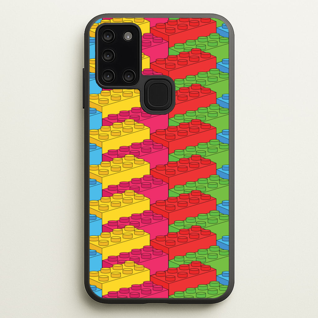 Bricks Isometric Pattern - Bricks Phone Case for Galaxy A21s