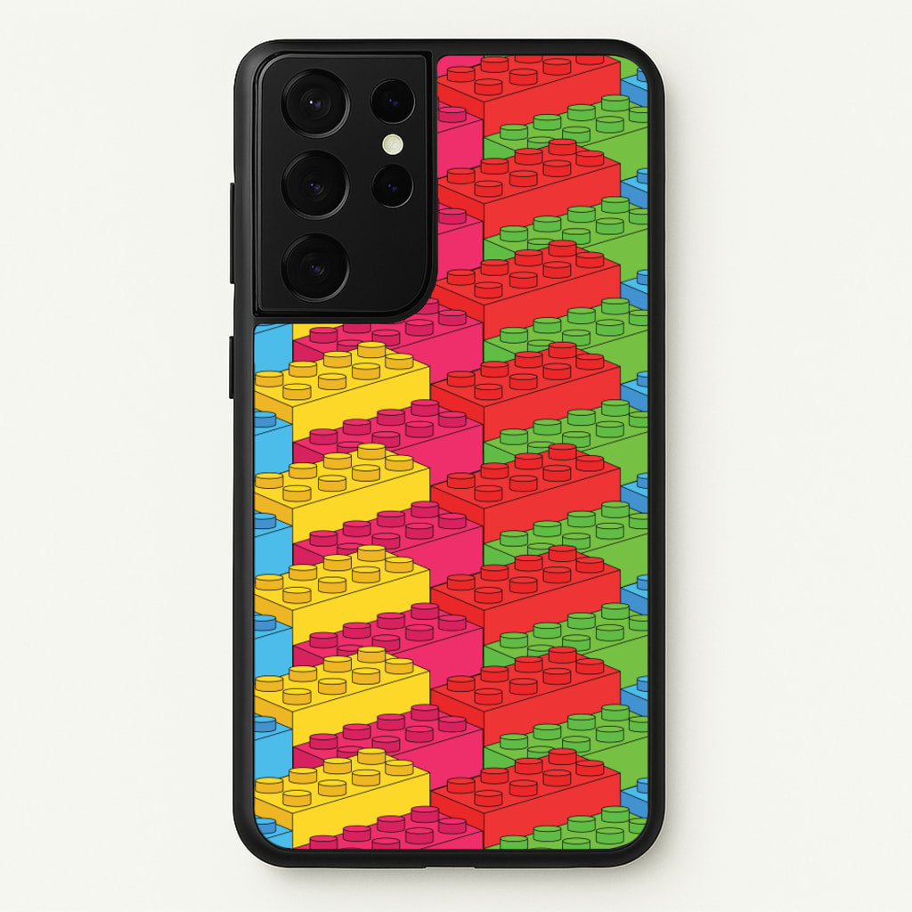 Bricks Isometric Pattern - Bricks Phone Case for Galaxy S21 Ultra