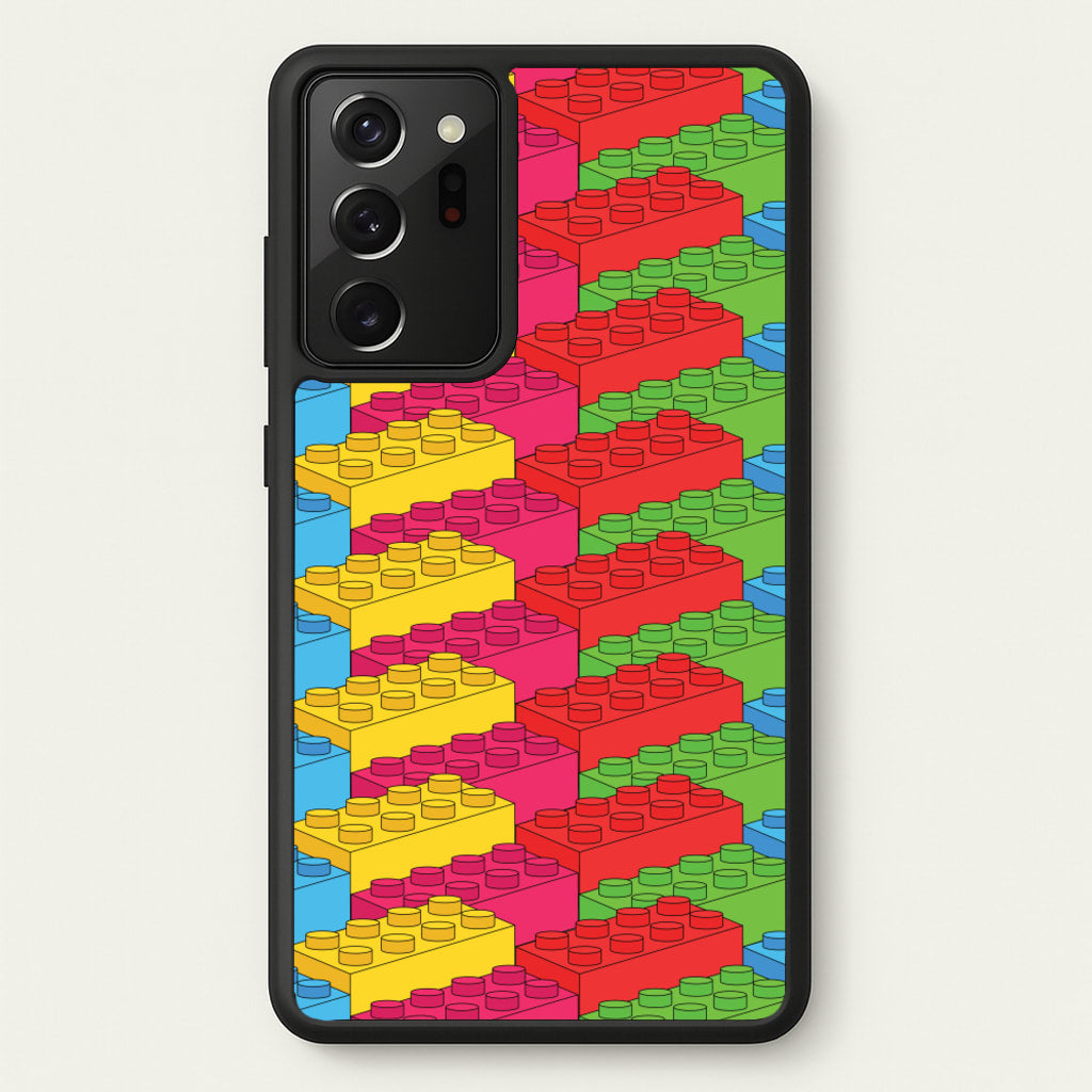 Bricks Isometric Pattern - Bricks Phone Case for Galaxy Note 20 Ultra