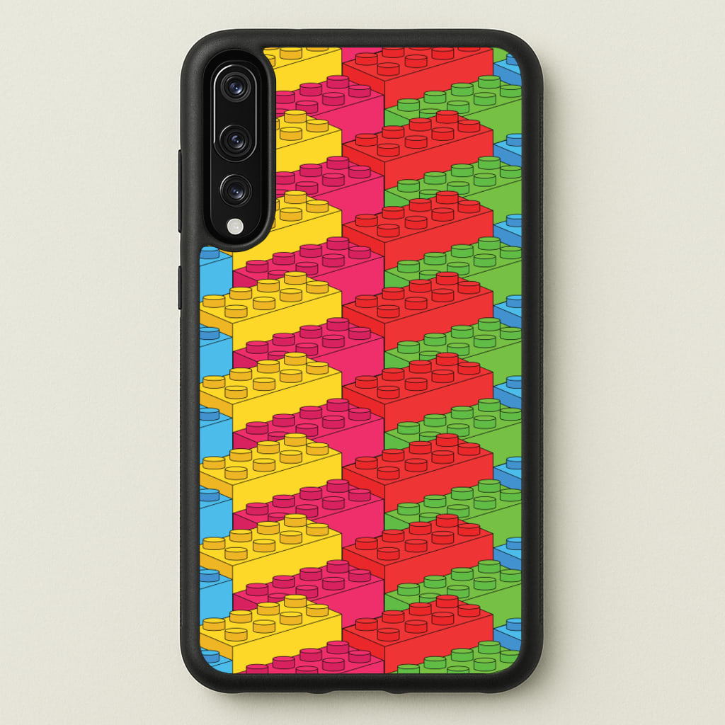 Bricks Isometric Pattern - Bricks Phone Case for Huawei P20 Pro