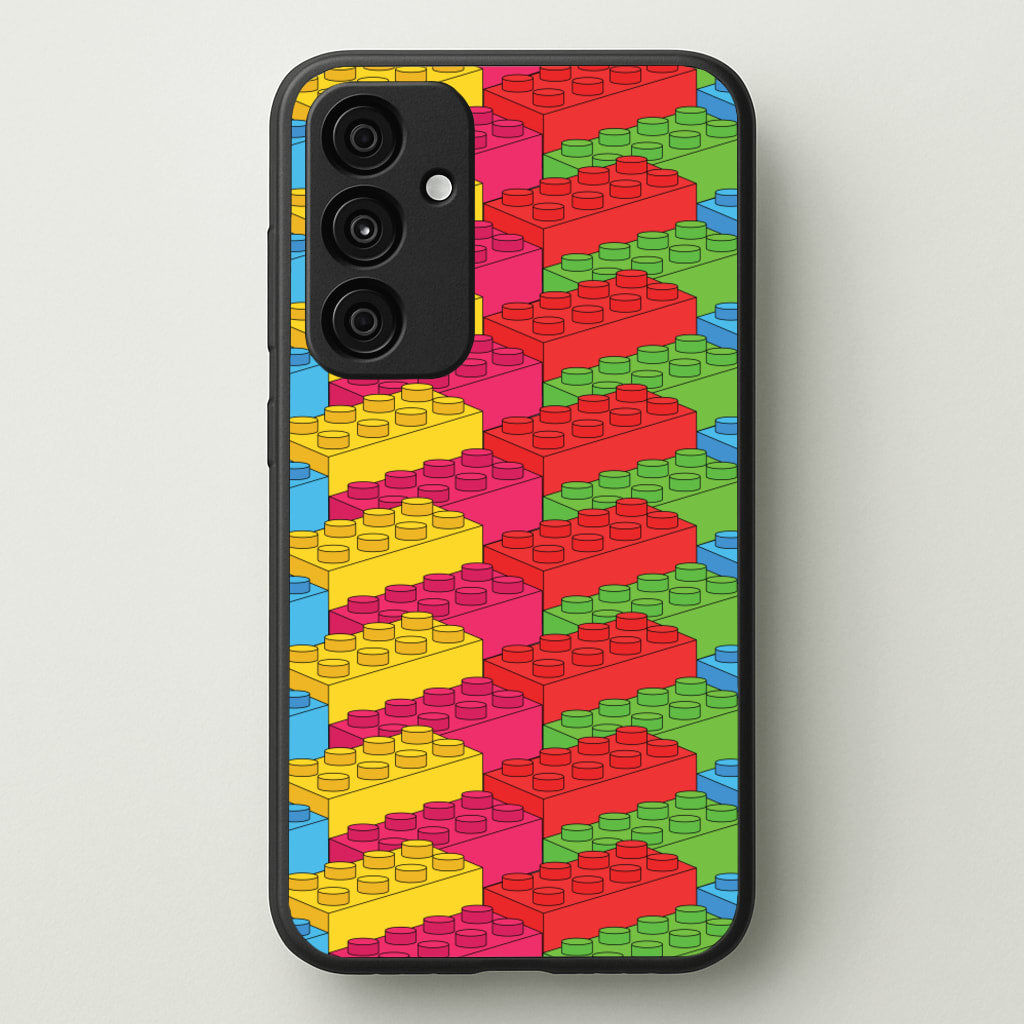 Bricks Isometric Pattern - Bricks Phone Case for Galaxy A55
