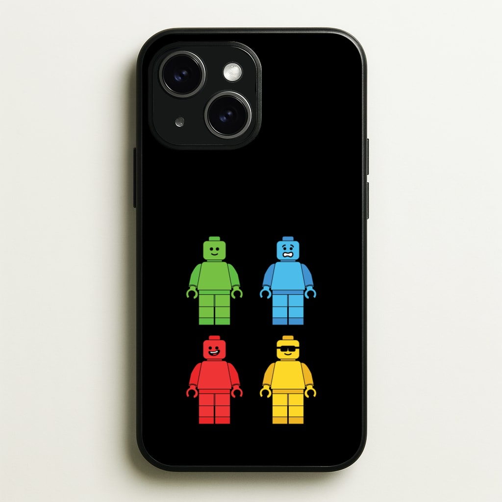 Bricks Figures Rainbow - Bricks Phone Case for iPhone 15 Plus