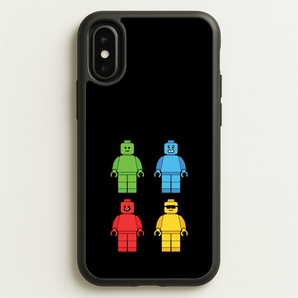Bricks Figures Rainbow - Bricks Phone Case for iPhone X / XS